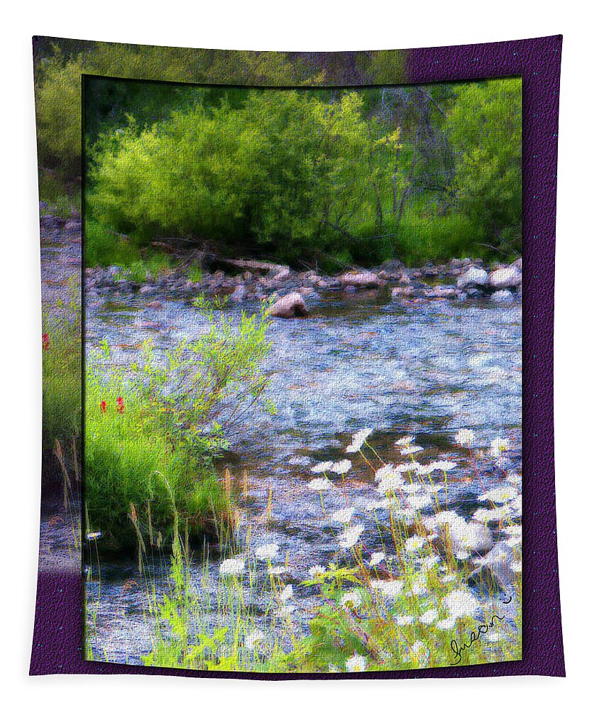 River Tapestry featuring the photograph Creek Daisys by Susan Kinney