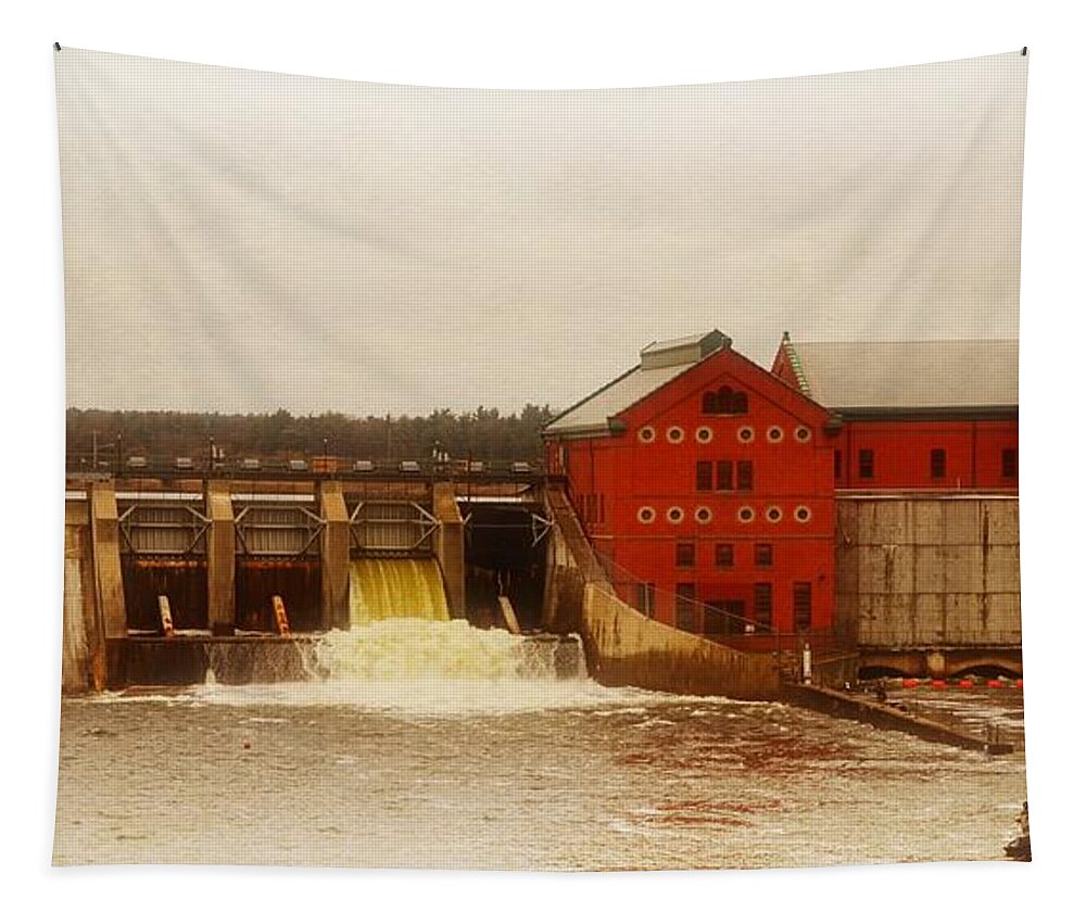 Dam Tapestry featuring the photograph Croton Hydroelectric Plant by Michelle Calkins