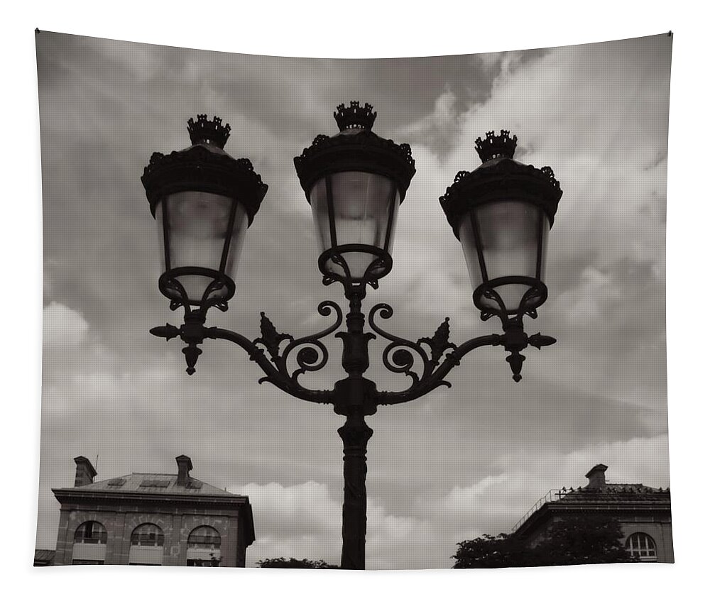 Candelabra Tapestry featuring the photograph Crowned Luminaires in Paris by Carol Groenen