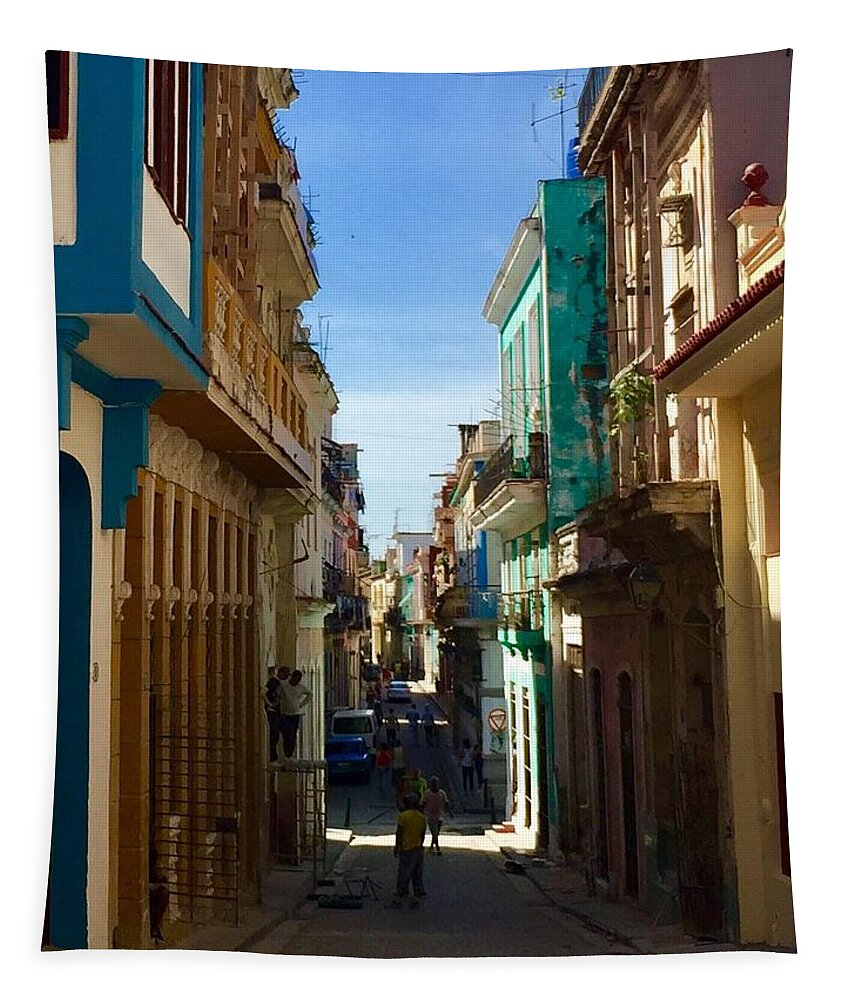 Cuba Tapestry featuring the photograph Dawn by Kerry Obrist