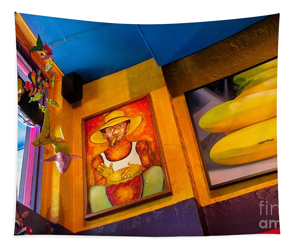 Cuban Tapestry featuring the photograph Cuban Restaurant by Suzanne Luft