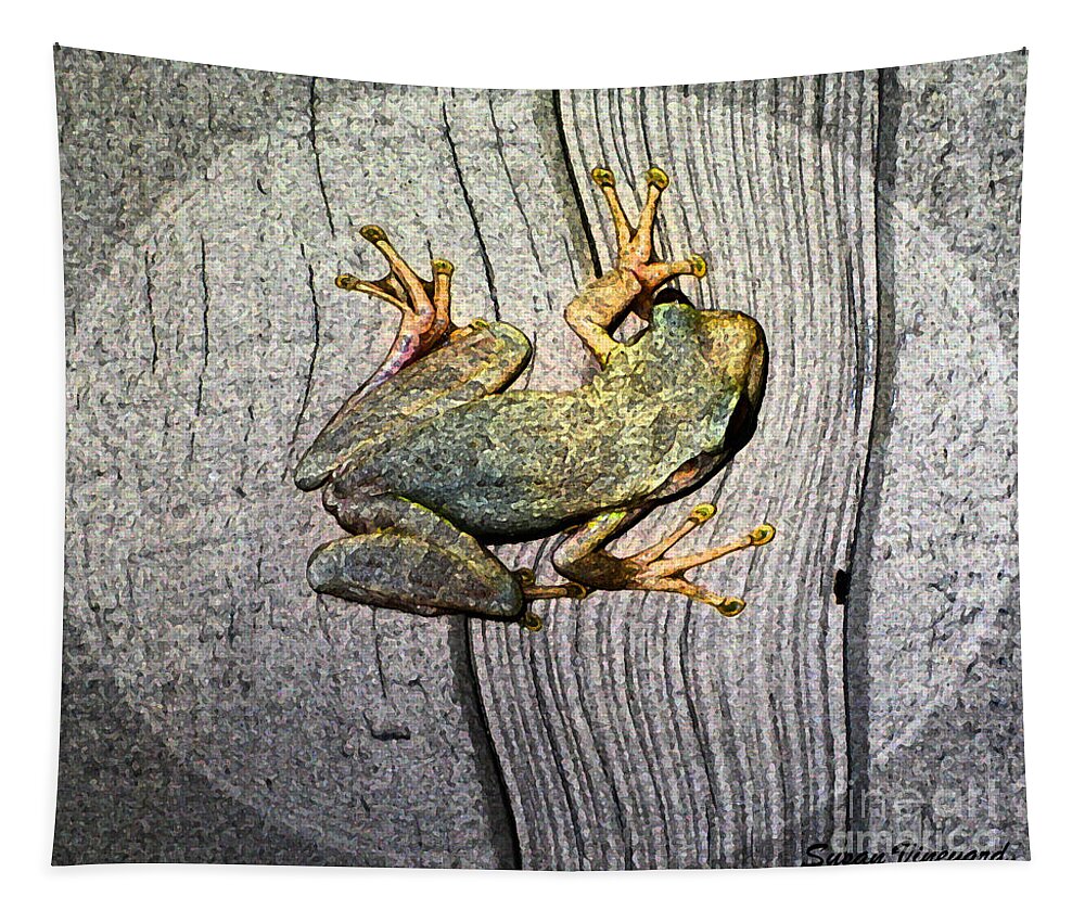 Susan Vineyard Tapestry featuring the photograph Cudjoe Key Frog by Susan Vineyard