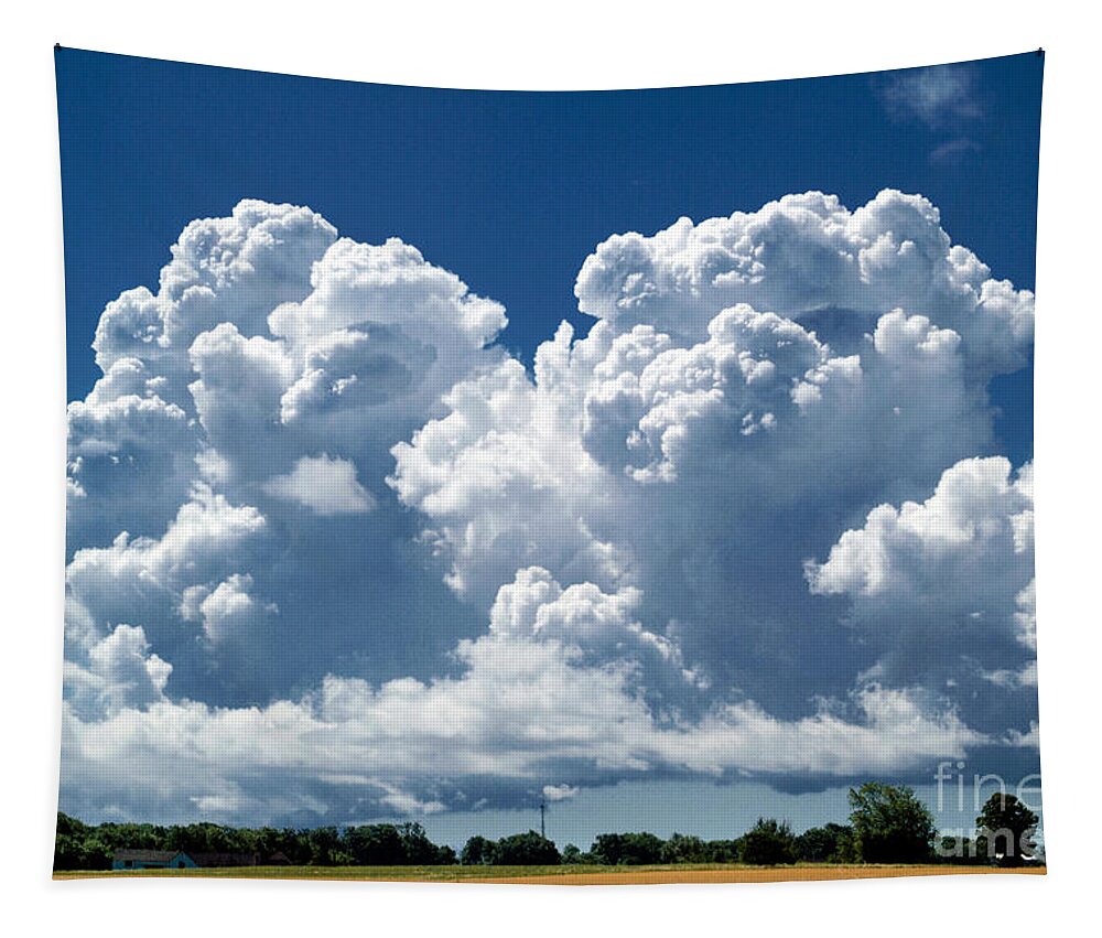 Cumulus Tapestry featuring the photograph Cumulus Clouds by Phil Degginger