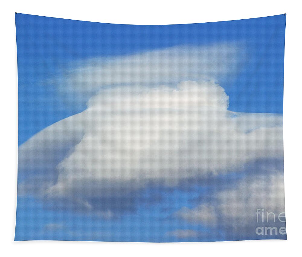Nature Tapestry featuring the photograph Cumulus With Scarf Cloud by Nelson Medina