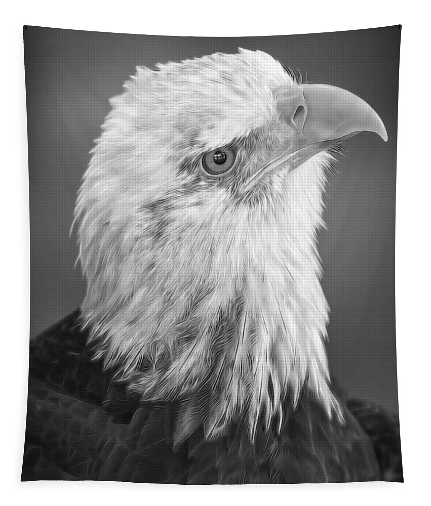 Bird Tapestry featuring the photograph Curious Eagle by Bill and Linda Tiepelman