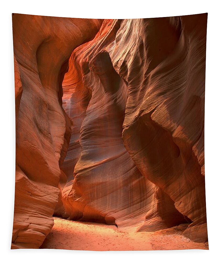 Slot Canyon Tapestry featuring the photograph Curves Under The Desert Floor by Adam Jewell