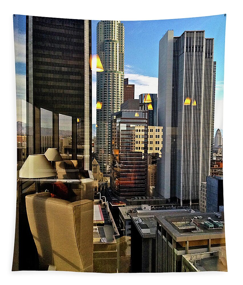 Los Angeles Tapestry featuring the photograph Daido's View - Los Angeles by Kathy Corday