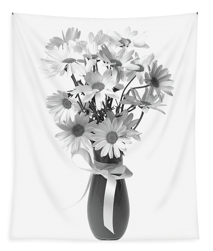 Daisies In A Vase Tapestry featuring the photograph Daisies in a Vase by Olga Hamilton
