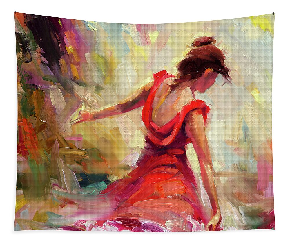 Dancer Tapestry featuring the painting Dancer by Steve Henderson