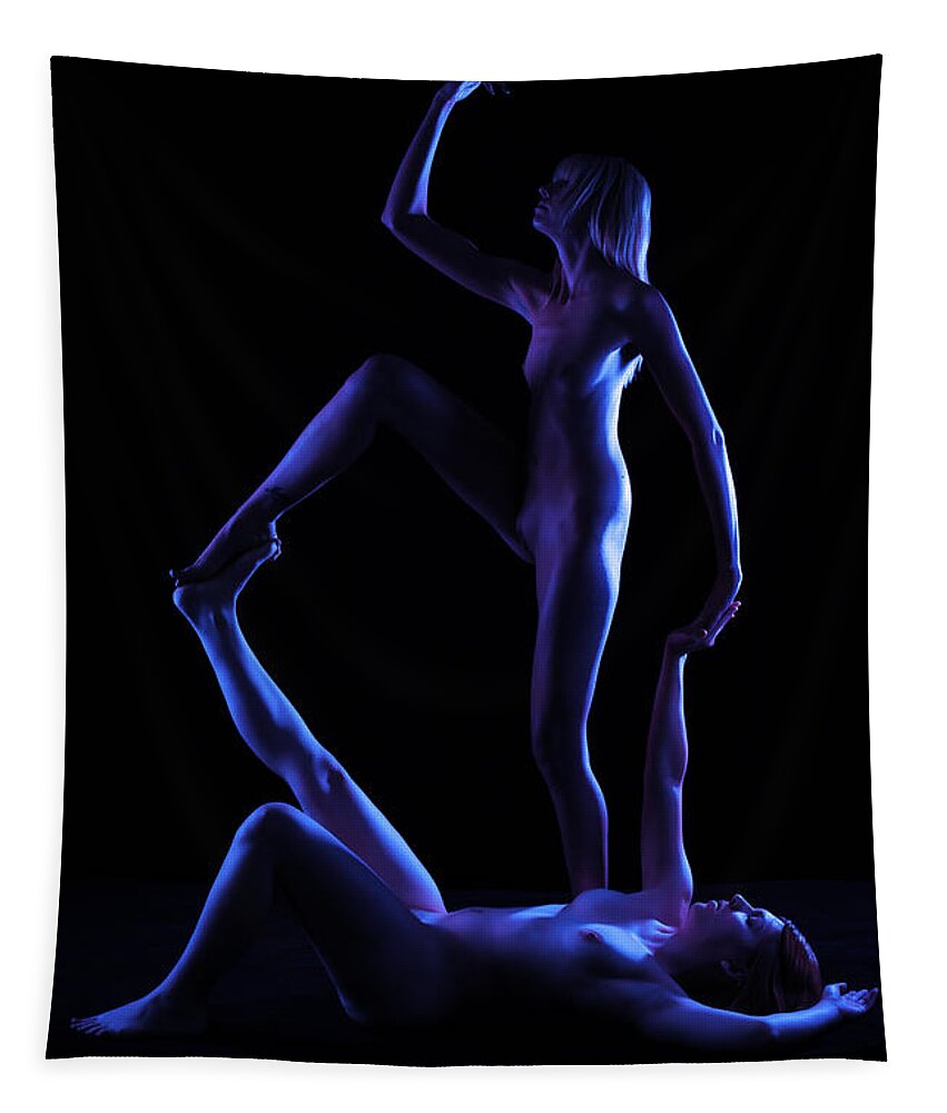 Artistic Tapestry featuring the photograph Dancing in Blue by Robert WK Clark