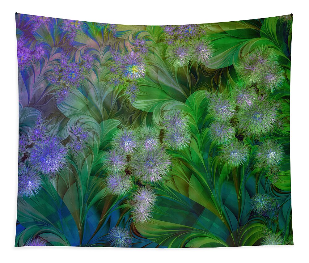 Dandelions Tapestry featuring the painting Dandelion Nap by Mindy Sommers