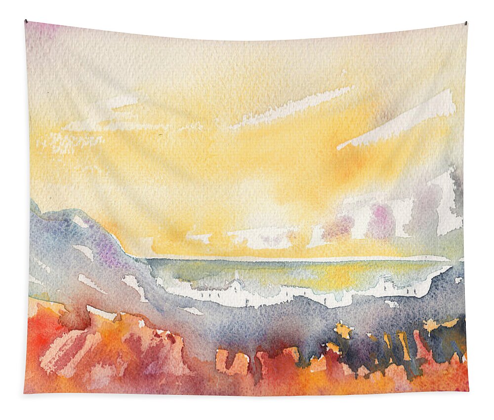 Landscapes Tapestry featuring the painting Dawn 21 by Miki De Goodaboom