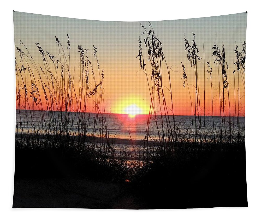 Sunrise Tapestry featuring the photograph Dawn of the Eclipse by Vincent Green