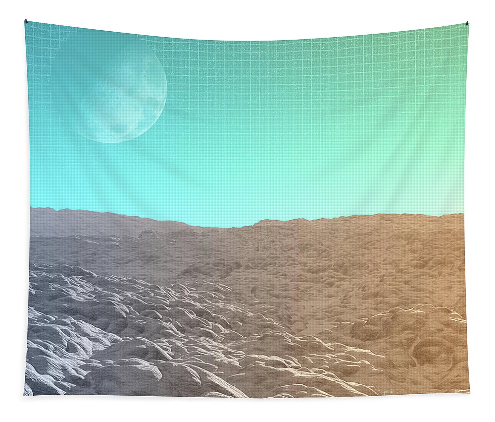 Moon Tapestry featuring the digital art Daylight In The Desert by Phil Perkins