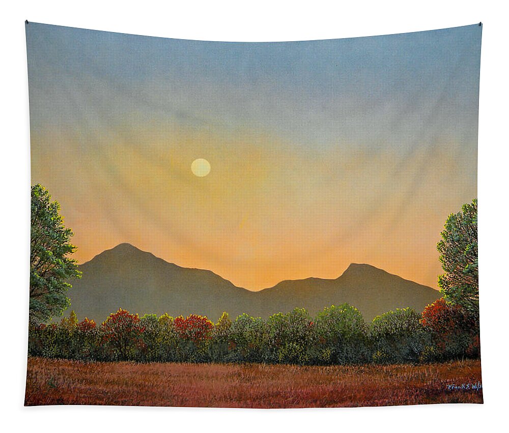 Landscape Tapestry featuring the painting Days Beginning by Frank Wilson