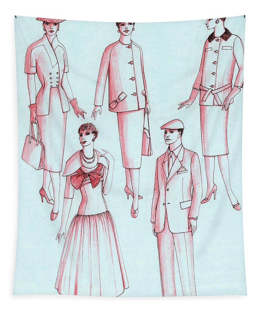 Fashion Tapestry featuring the photograph Daywear, 1956 by Science Source