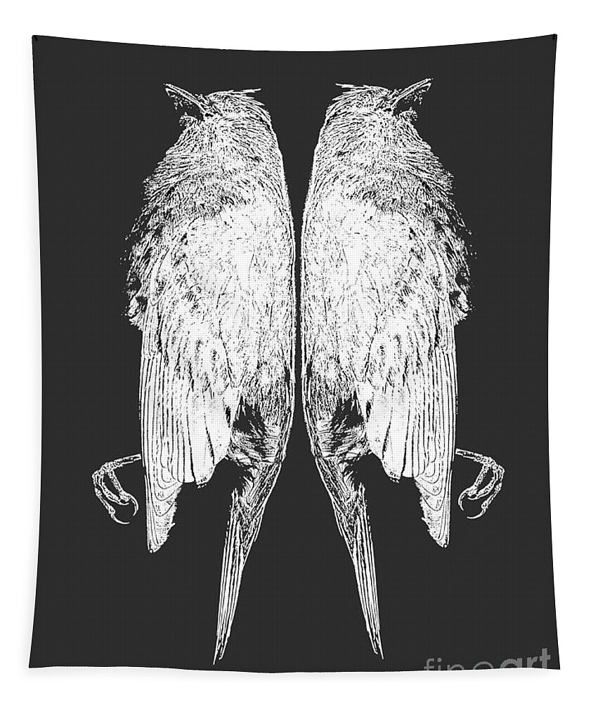 Birds Tapestry featuring the photograph Dead Birds Tee White by Edward Fielding