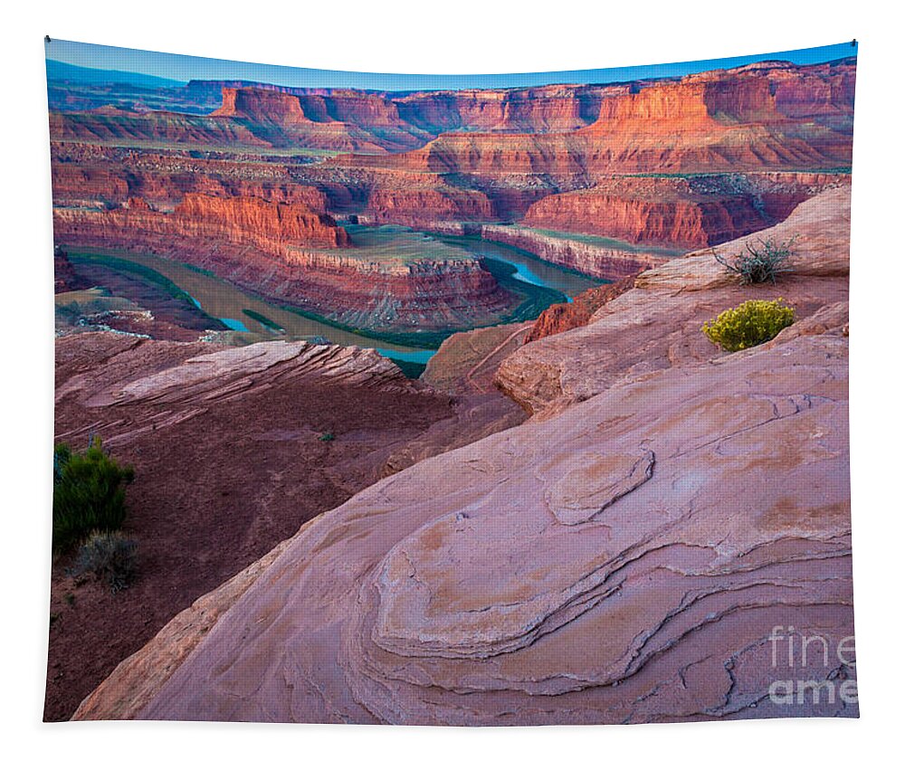America Tapestry featuring the photograph Dead Horse Point by Inge Johnsson