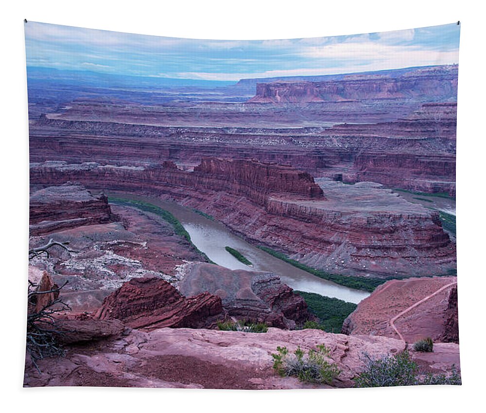 Dead Horse Point Tapestry featuring the photograph Dead Horse Point State Park Sunrise by Jennifer Ancker