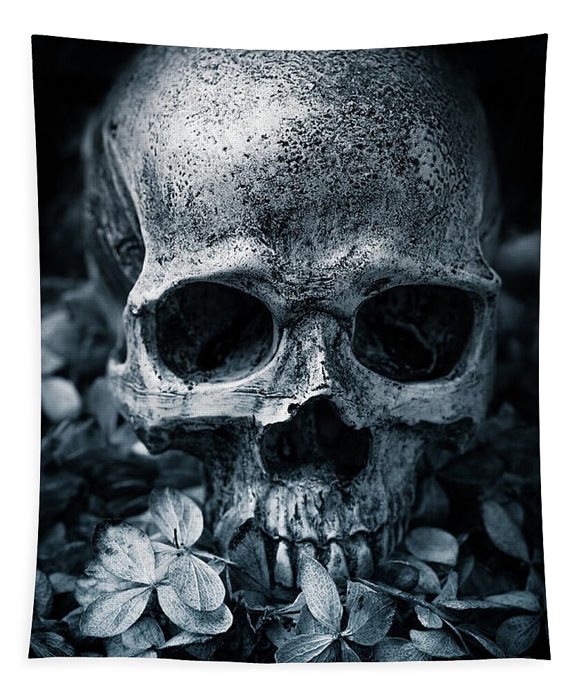 Morbid Tapestry featuring the photograph Death Comes to Us All by Edward Fielding