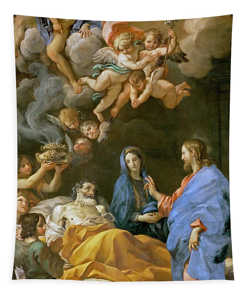 Carlo Maratta Tapestry featuring the painting Death of Saint Joseph by Carlo Maratta