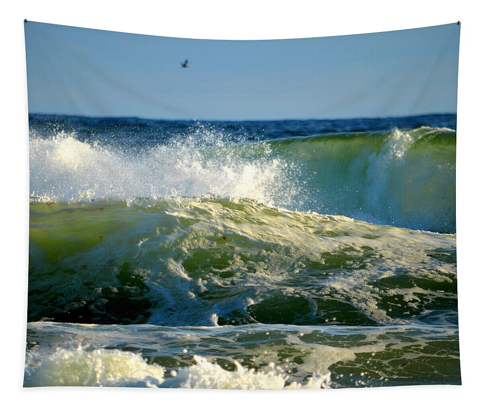 Ocean Tapestry featuring the photograph December Ocean Power by Dianne Cowen Cape Cod Photography