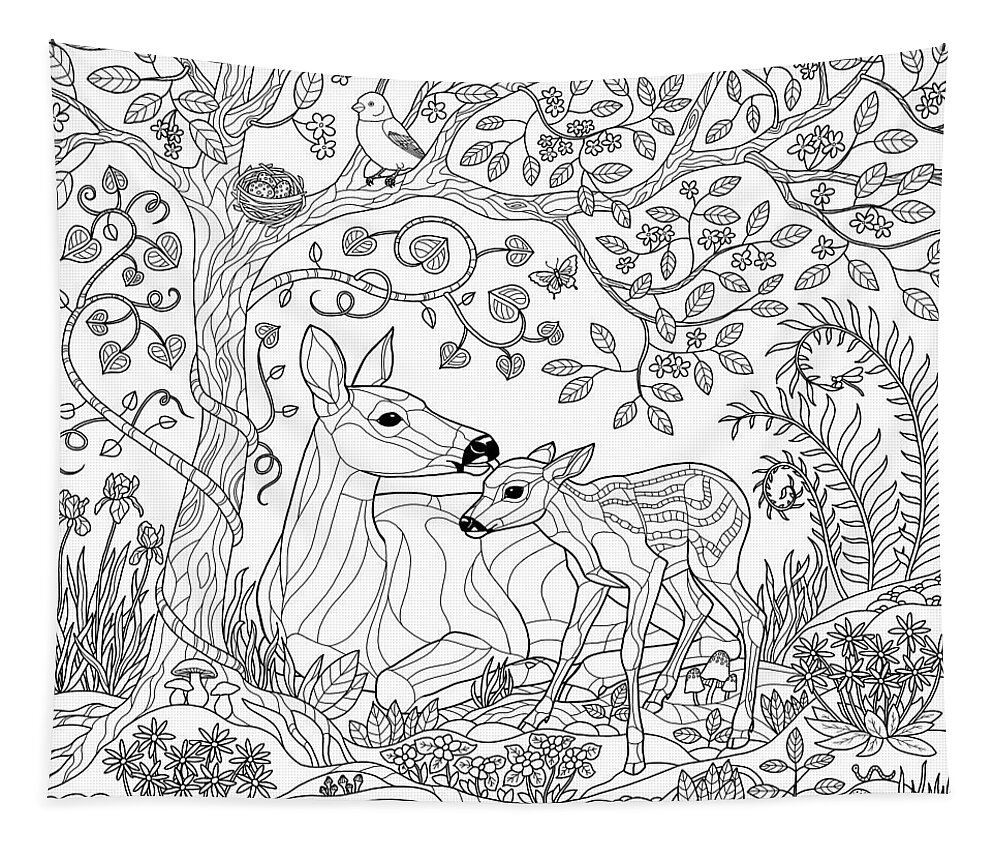 Deer Coloring Book For Adults: Stress-relief Coloring Book For Grown-ups, Containing 40 Paisley, Henna Deer and Stag Coloring Pages [Book]