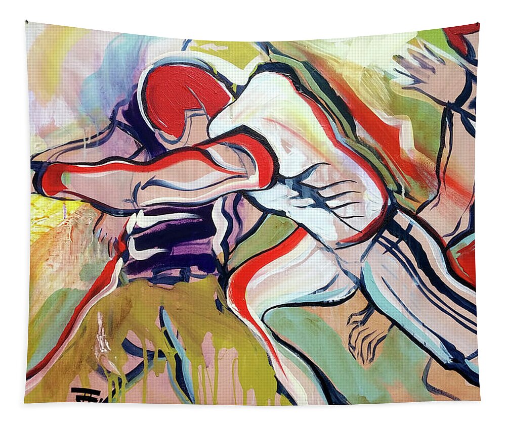  Tapestry featuring the painting Defense Surge by John Gholson