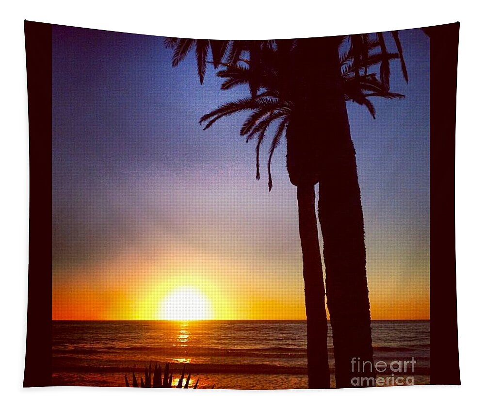 Sunset Tapestry featuring the photograph Del Mar Days by Denise Railey