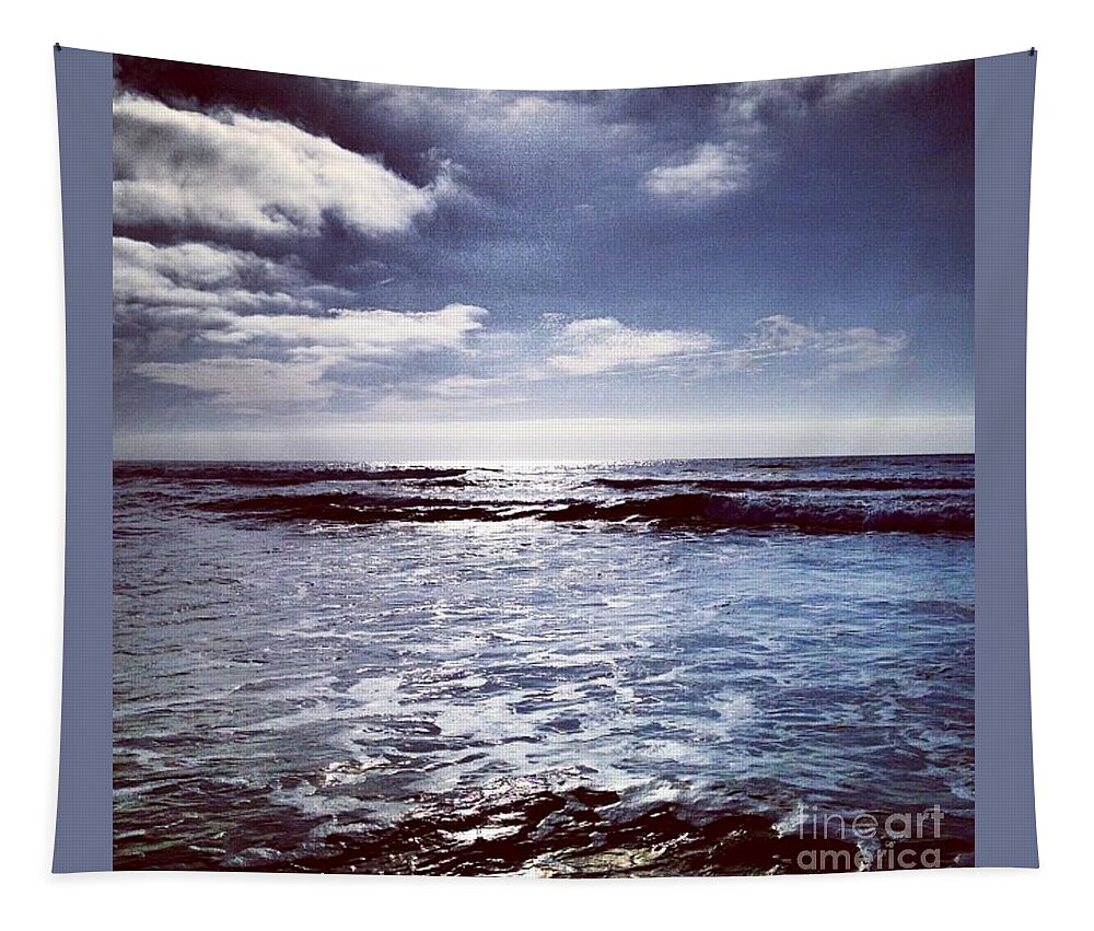 Pacific Ocean Tapestry featuring the photograph Del Mar Storm by Denise Railey