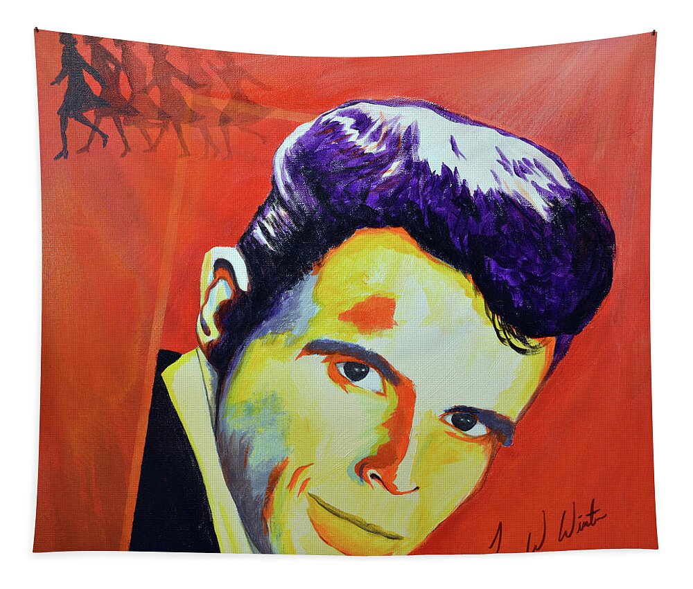 Del Tapestry featuring the painting Del Shannon by Lee Winter