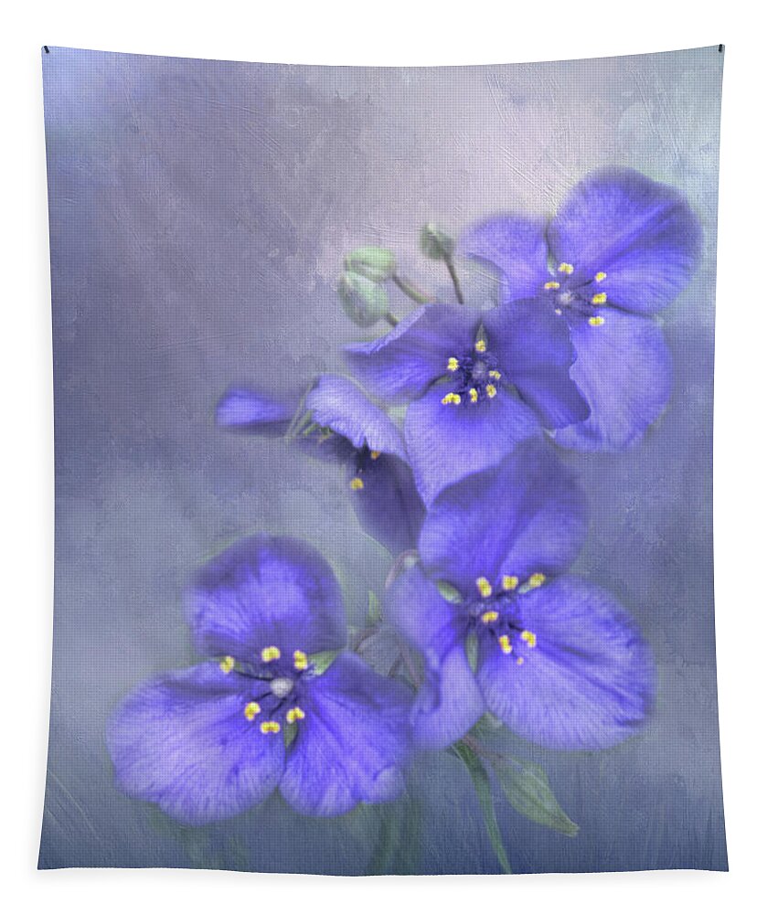 Delphinium Tapestry featuring the photograph Delphinium Portrait by David and Carol Kelly