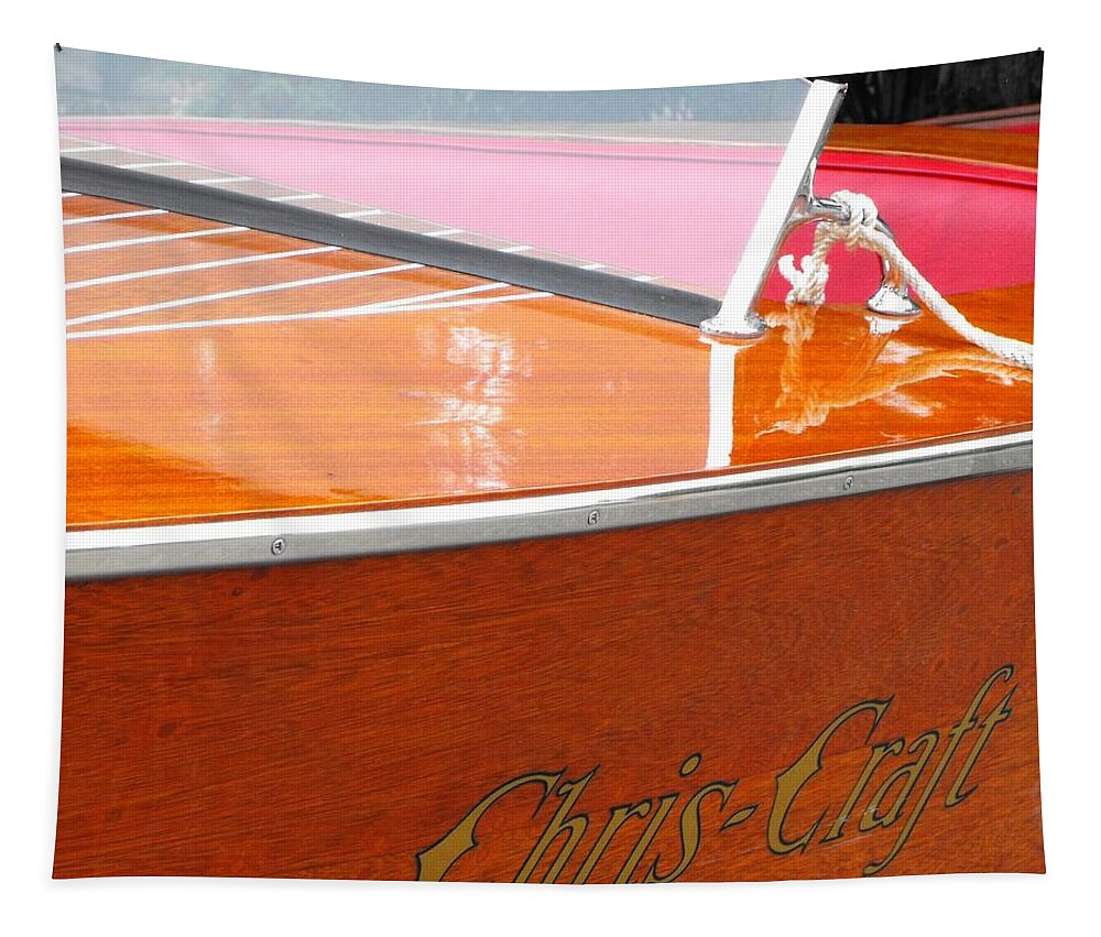 Chris Craft Tapestry featuring the photograph Chris Craft Deluxe #1 by Neil Zimmerman