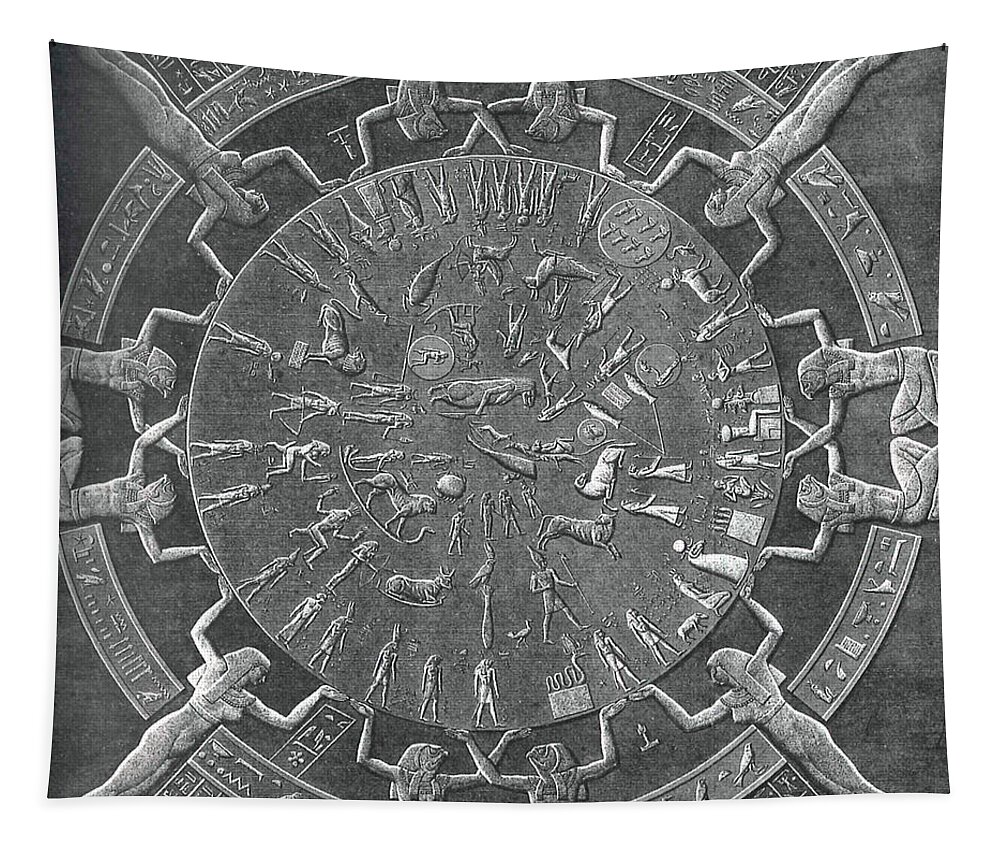 Science Tapestry featuring the photograph Dendera Zodiac by Science Source