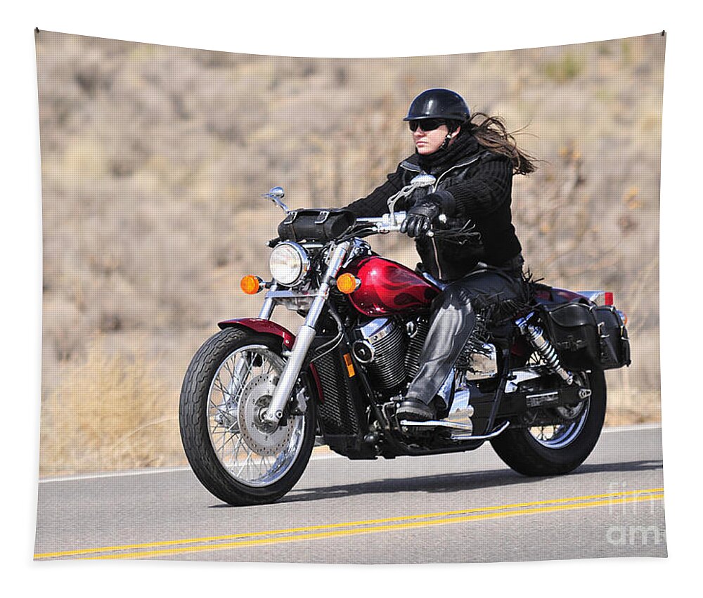 Motorcycle Tapestry featuring the photograph Desert Cruiser by Robert WK Clark