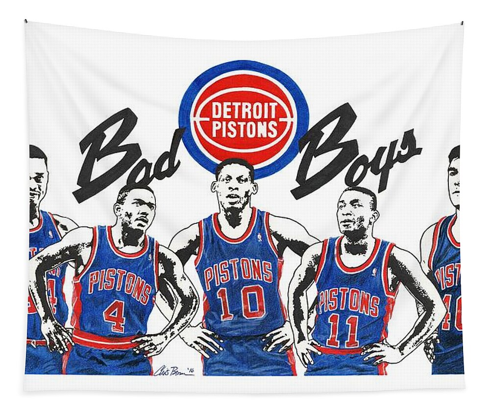 Detroit Bad Boys Pistons Tapestry