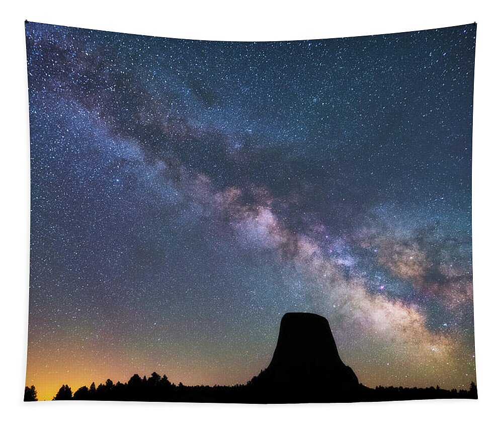 Devils Tower Tapestry featuring the photograph Devils Watch by Darren White