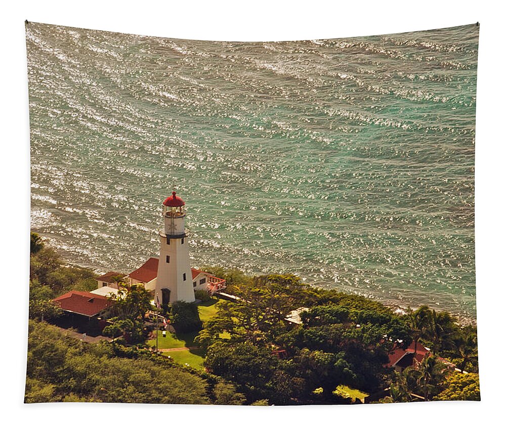 Landscape Tapestry featuring the photograph Diamond Head Lighthouse by Michael Peychich