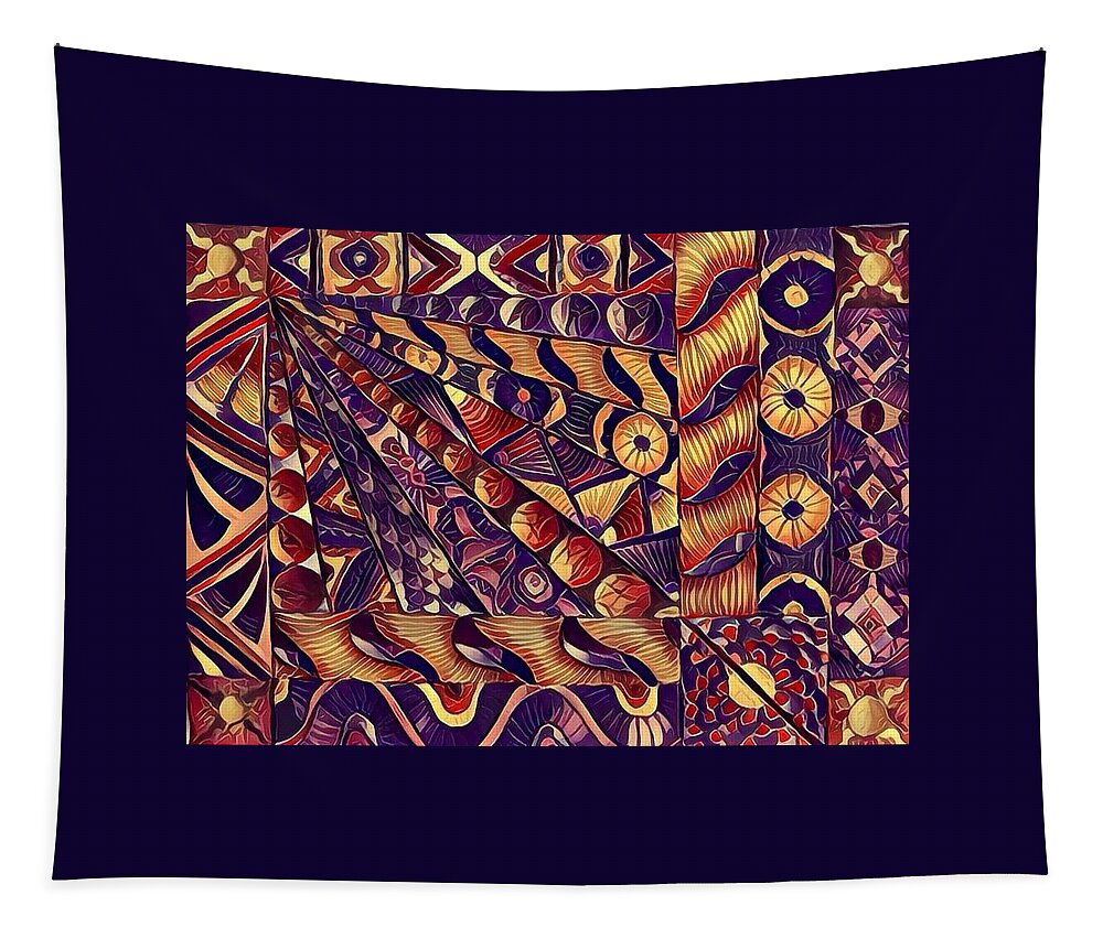  Tapestry featuring the digital art Digital abstract 1 by Megan Walsh