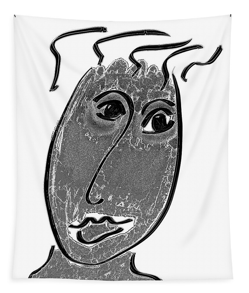 Apple Pencil Drawing Tapestry featuring the drawing Digital Painting 072 by Bill Owen