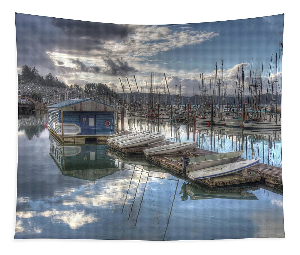 Dingies Tapestry featuring the photograph Dinghies For Rent by Thom Zehrfeld