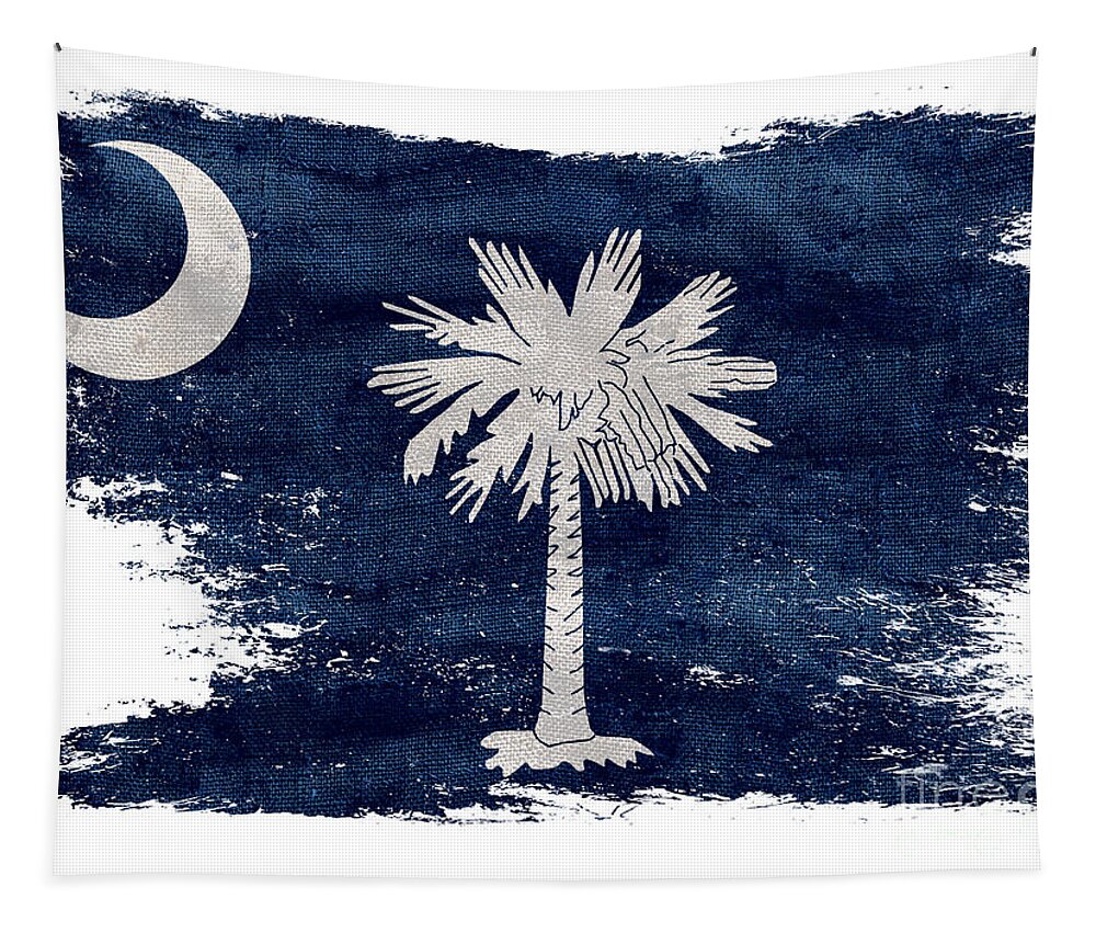 Oregon Flag Tapestry featuring the photograph Distressed South Carolina Flag by Jon Neidert