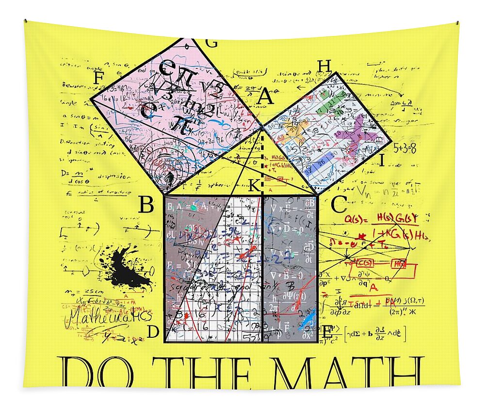 Mathematics Tapestry featuring the digital art Do the Math by Mal Bray