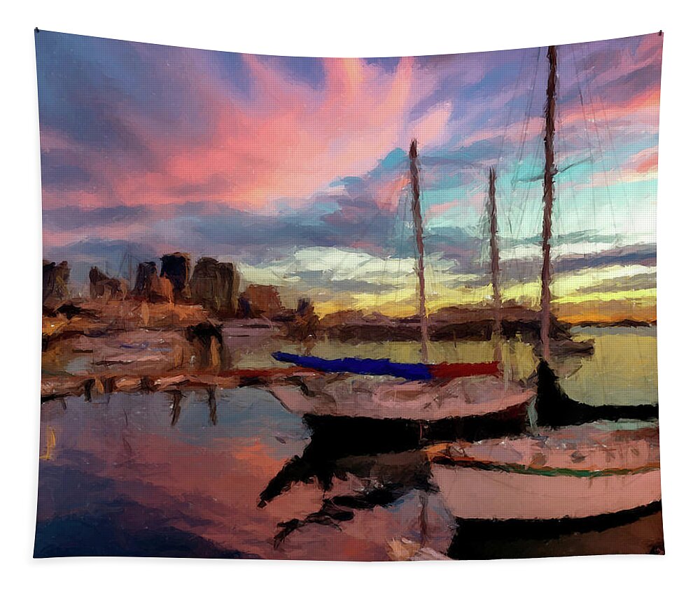 Bay Tapestry featuring the photograph Dock of the Bay by David Dehner