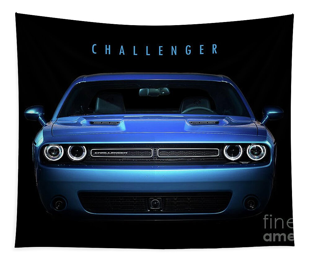 Dodge Tapestry featuring the digital art Dodge Challenger by Airpower Art