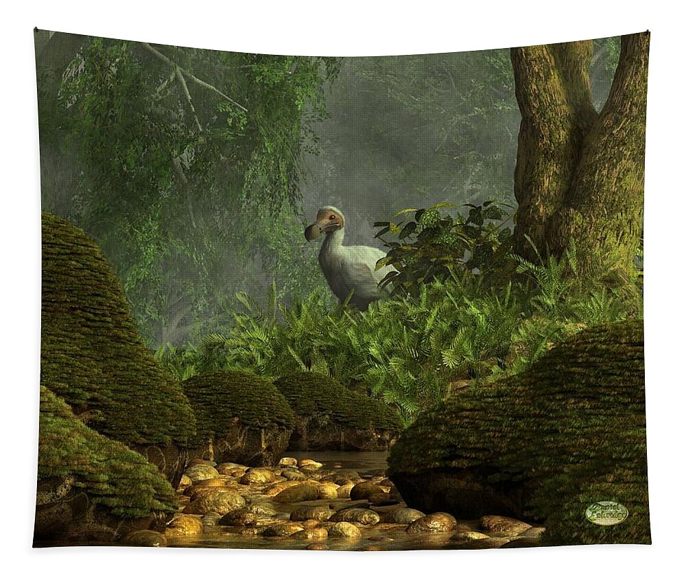 Dodo Tapestry featuring the digital art Dodo Creek by Daniel Eskridge
