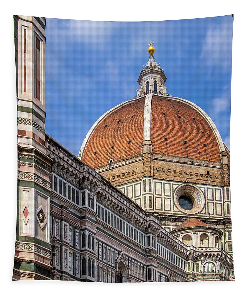 Dome Of Florence Cathedral Tapestry featuring the photograph Dome of Florence Cathedral by Carolyn Derstine