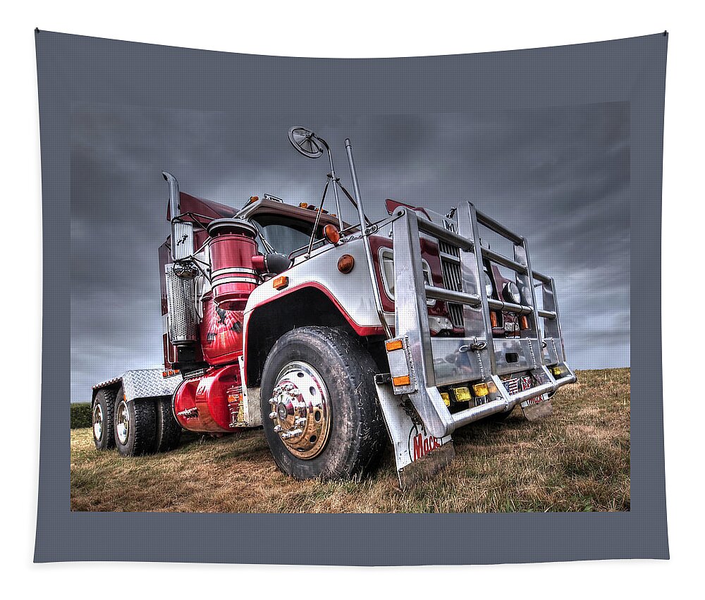 Big Rig Tapestry featuring the photograph Done Hauling by Gill Billington