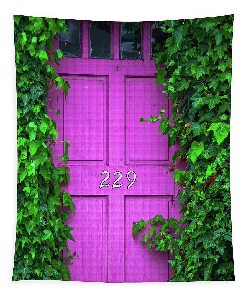 Pink Tapestry featuring the photograph Door 229 by Darren White