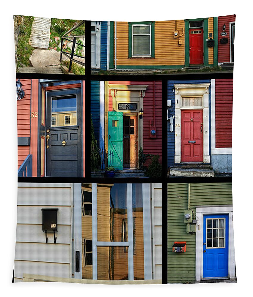 Doors And Windows Tapestry featuring the photograph Doors and Windows Newfoundland by Tatiana Travelways